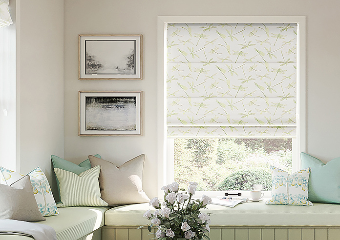 Dragonflies, Green - Twist&Fit Roman Blind - Image 3